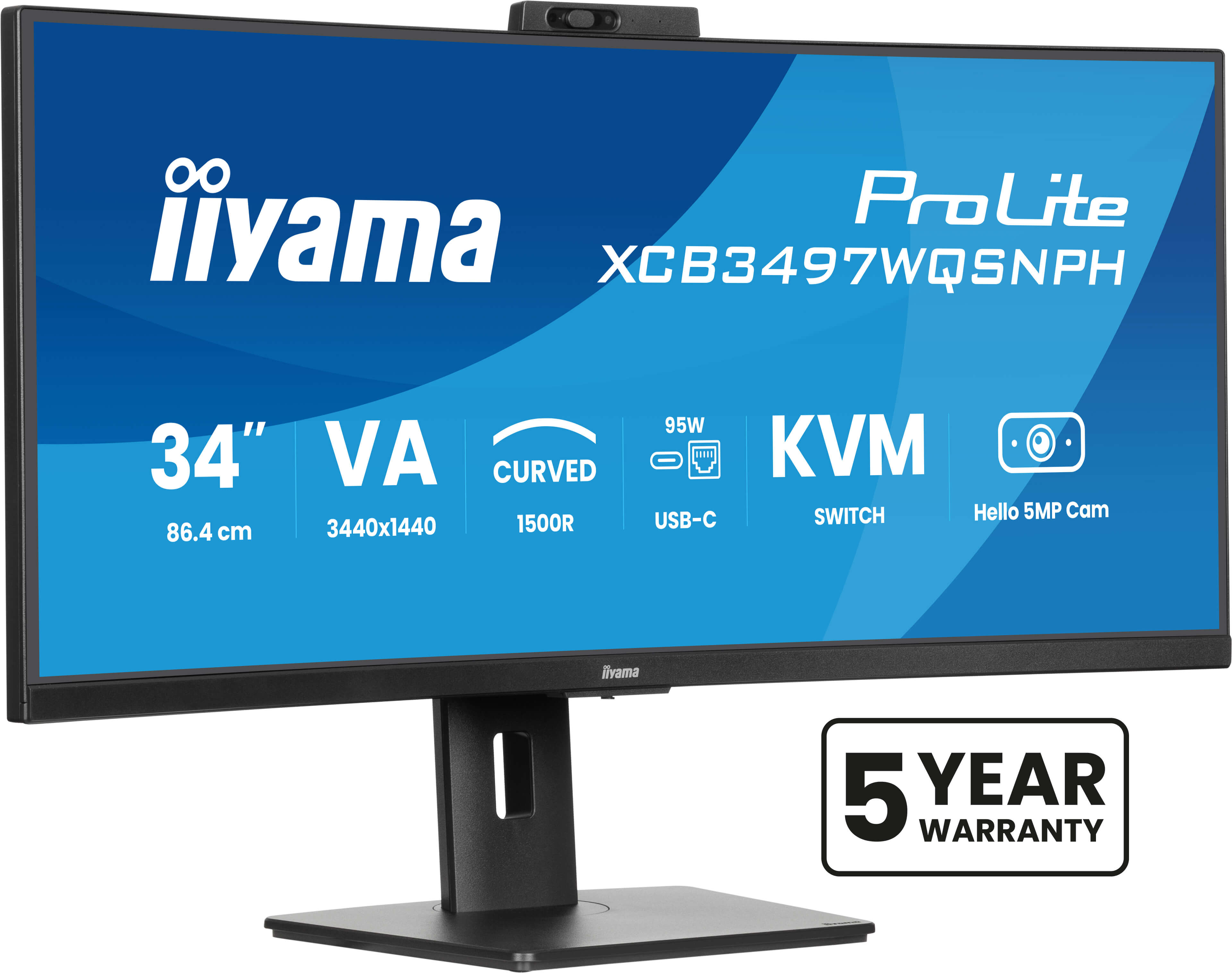iiyama ProLite XCB3497WQSNPH-B1 34 Zoll Curved Monitor