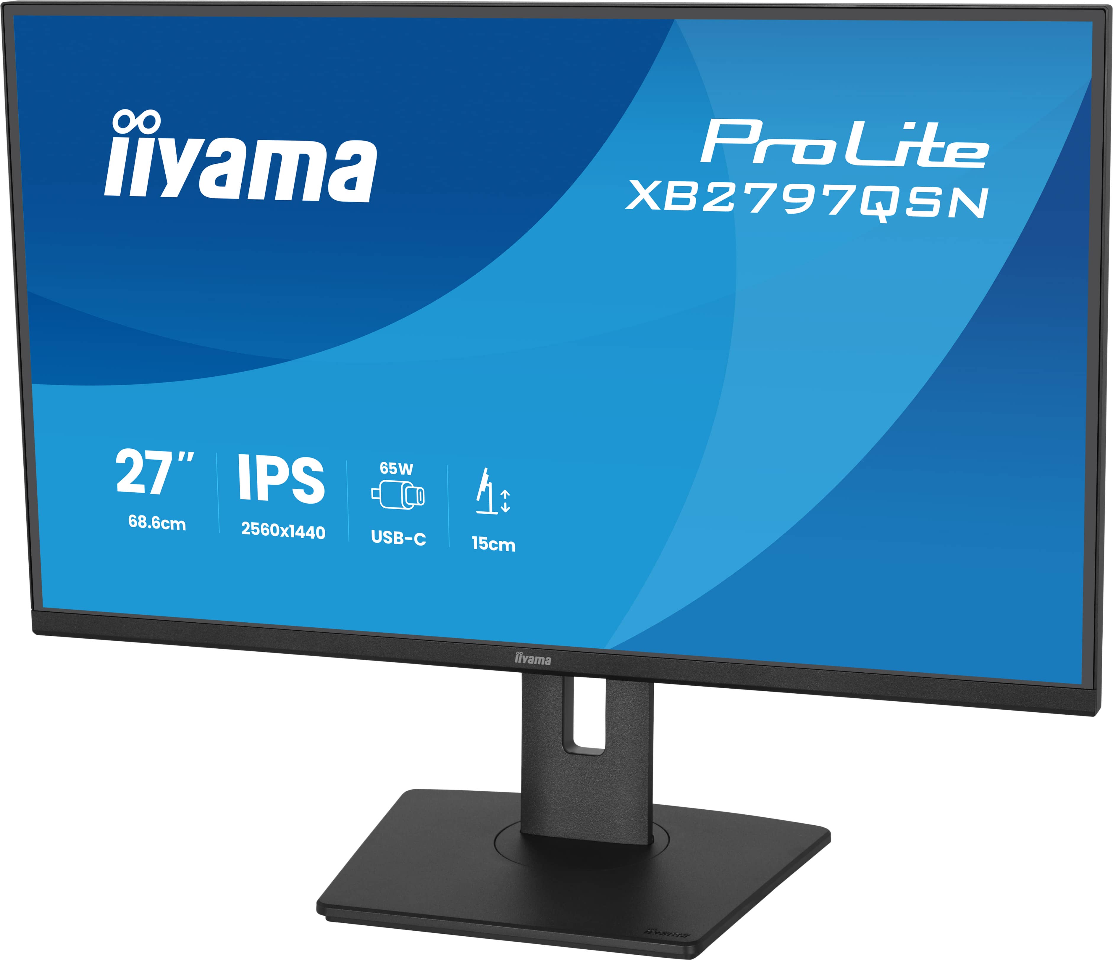 Iiyama ProLite XB2797QSN-B1 | 27" | QHD IPS USB-C Docking Monitor