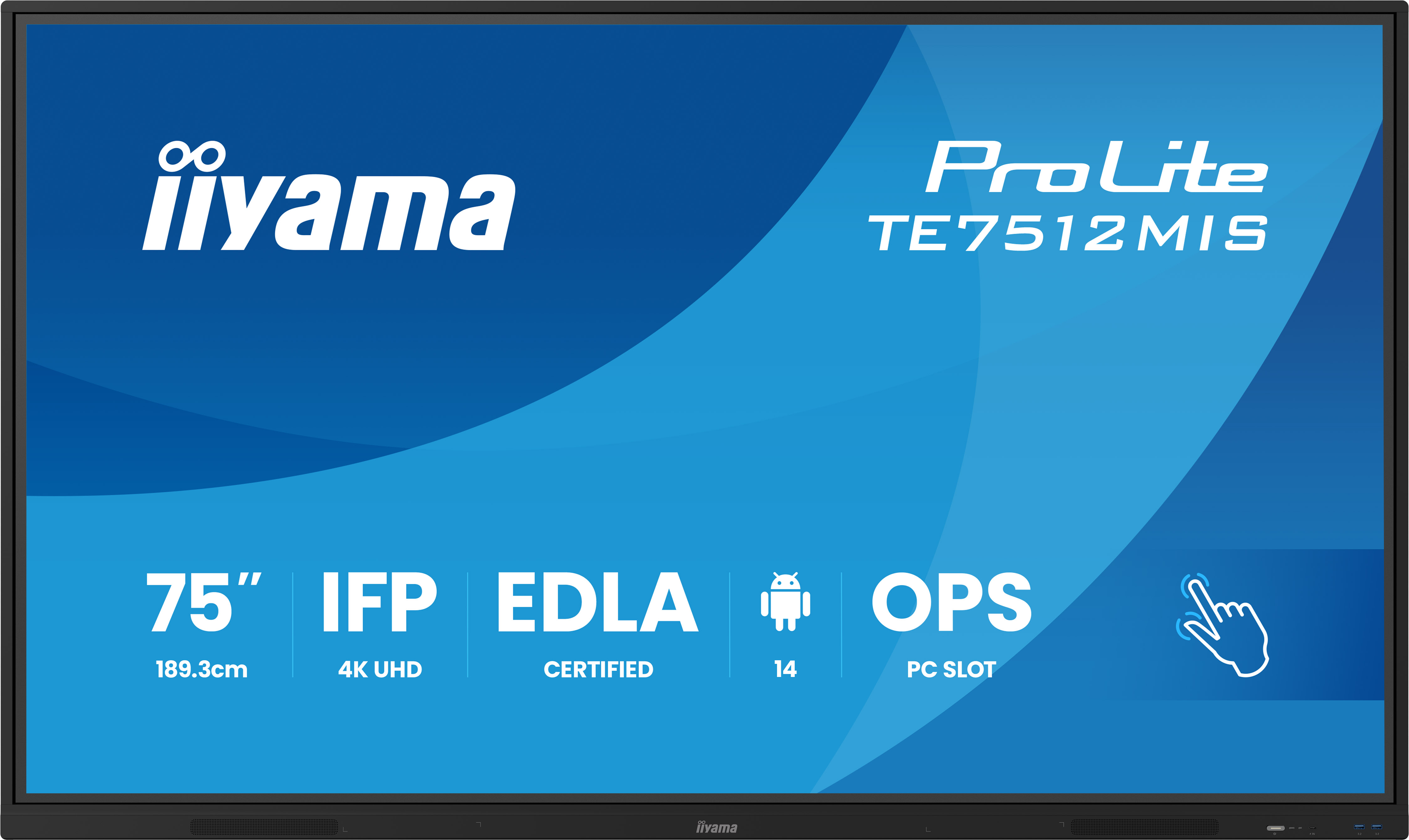 Iiyama ProLite TE7512MIS-B4AG | 75" 4K Touchdisplay mit Android 14 & interaktiver Whiteboard-Funktion