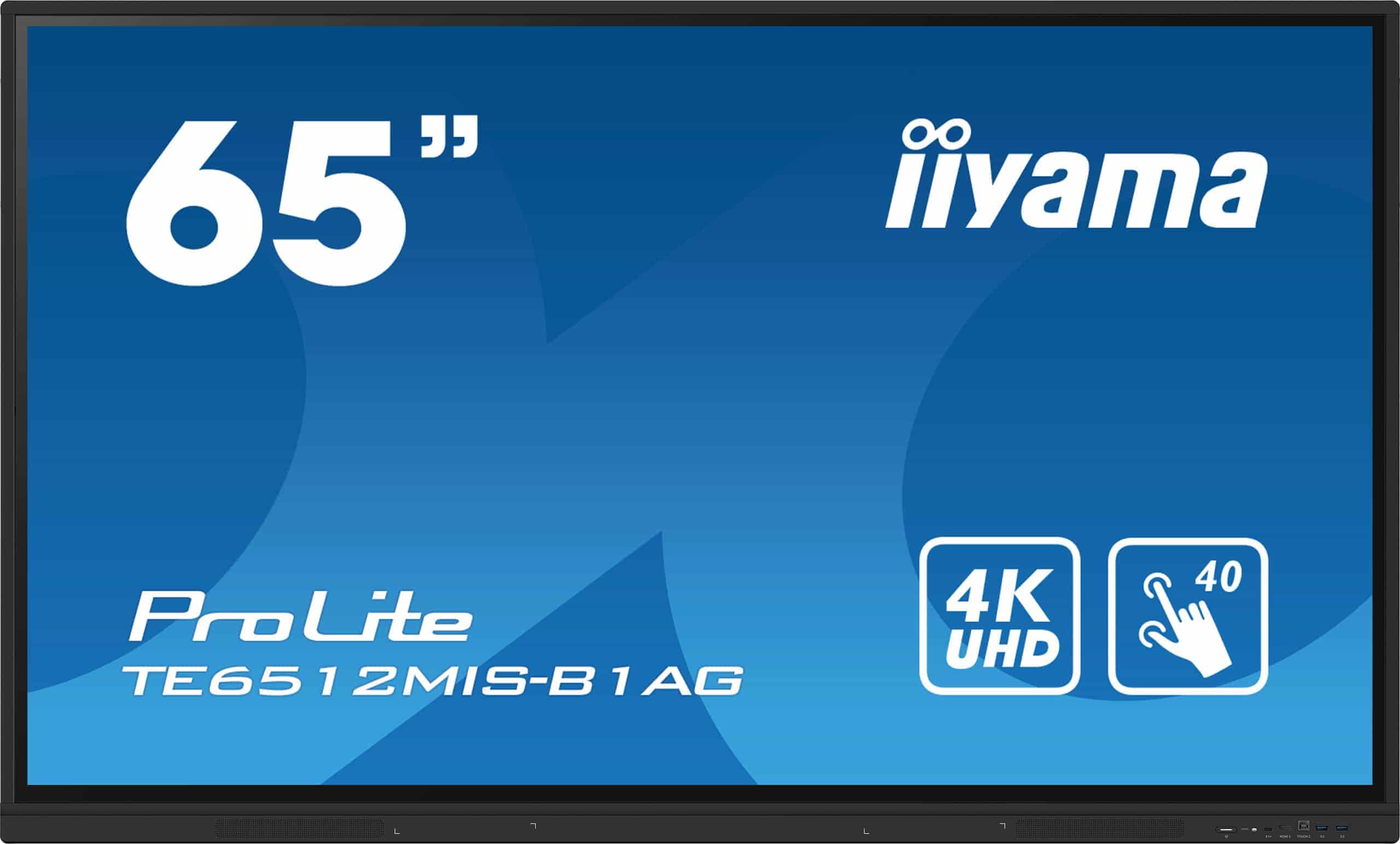 Iiyama ProLite TE6512MIS-B1AG | Interaktives 65" LCD Touchscreen-Display mit 4K-Auflösung, integrierter Whiteboard-Software und Benutzerprofilen