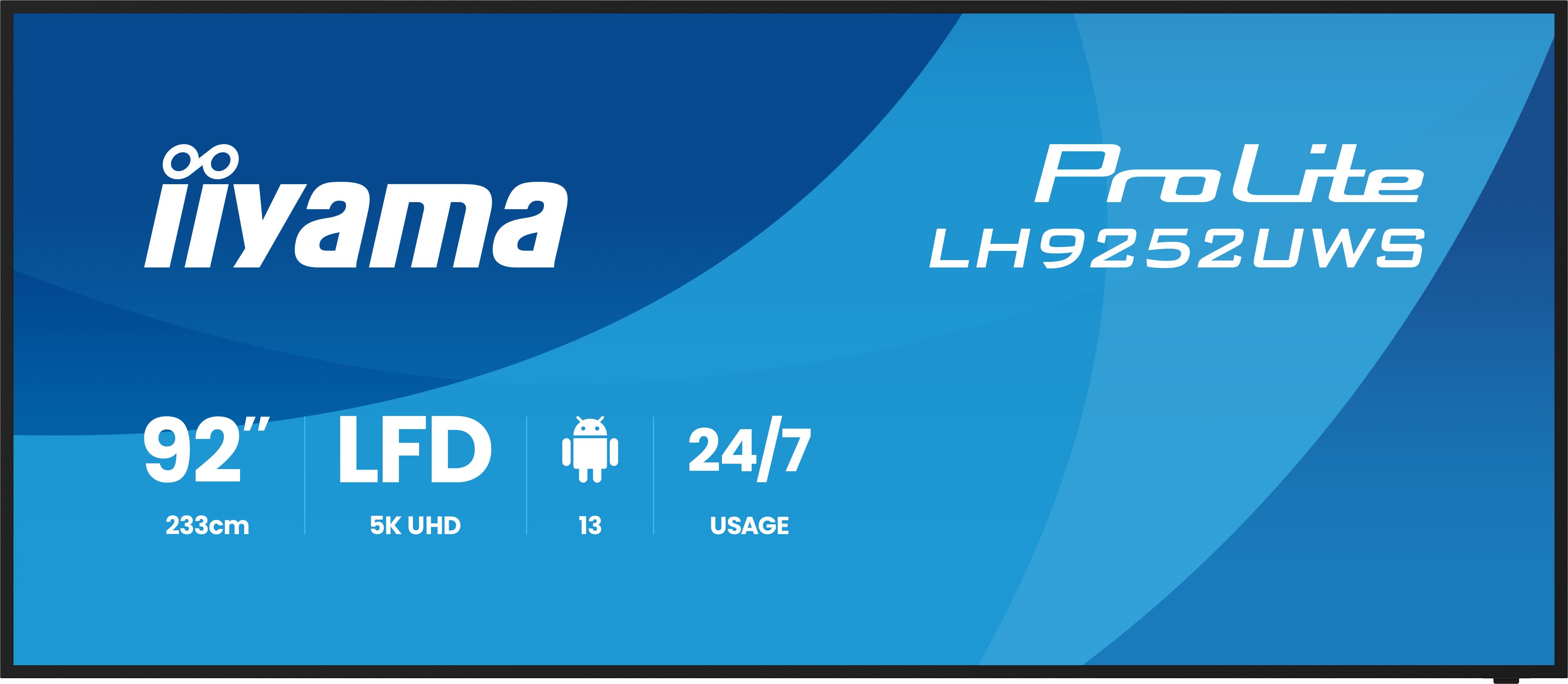 Iiyama ProLite LH9252UWS-B1AG | 92" | 5K | Indoor Display