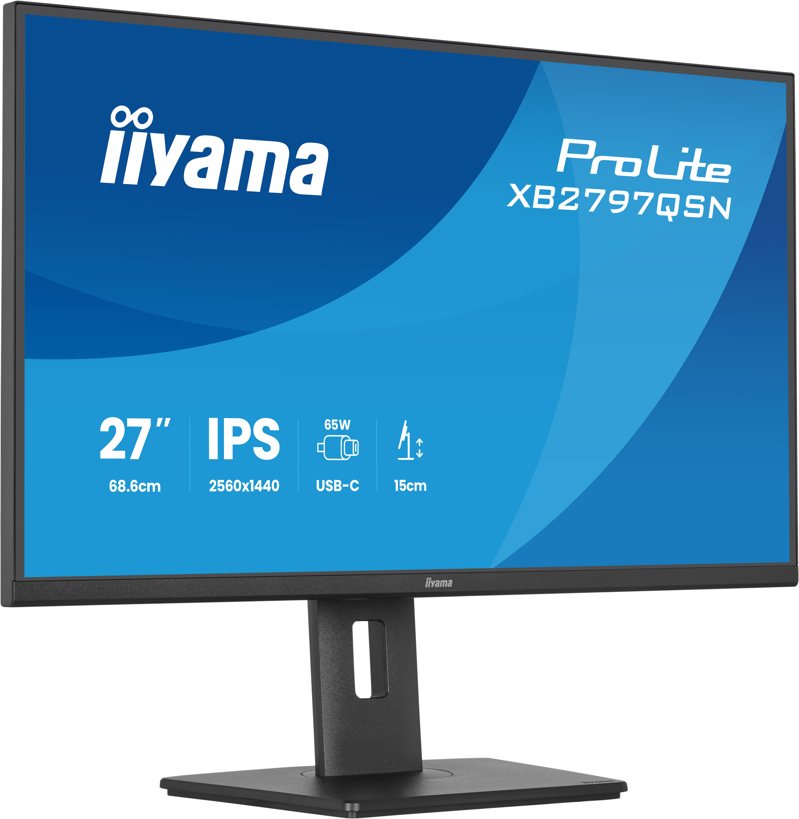 Iiyama ProLite XB2797QSN-B1 | 27" | QHD IPS USB-C Docking Monitor