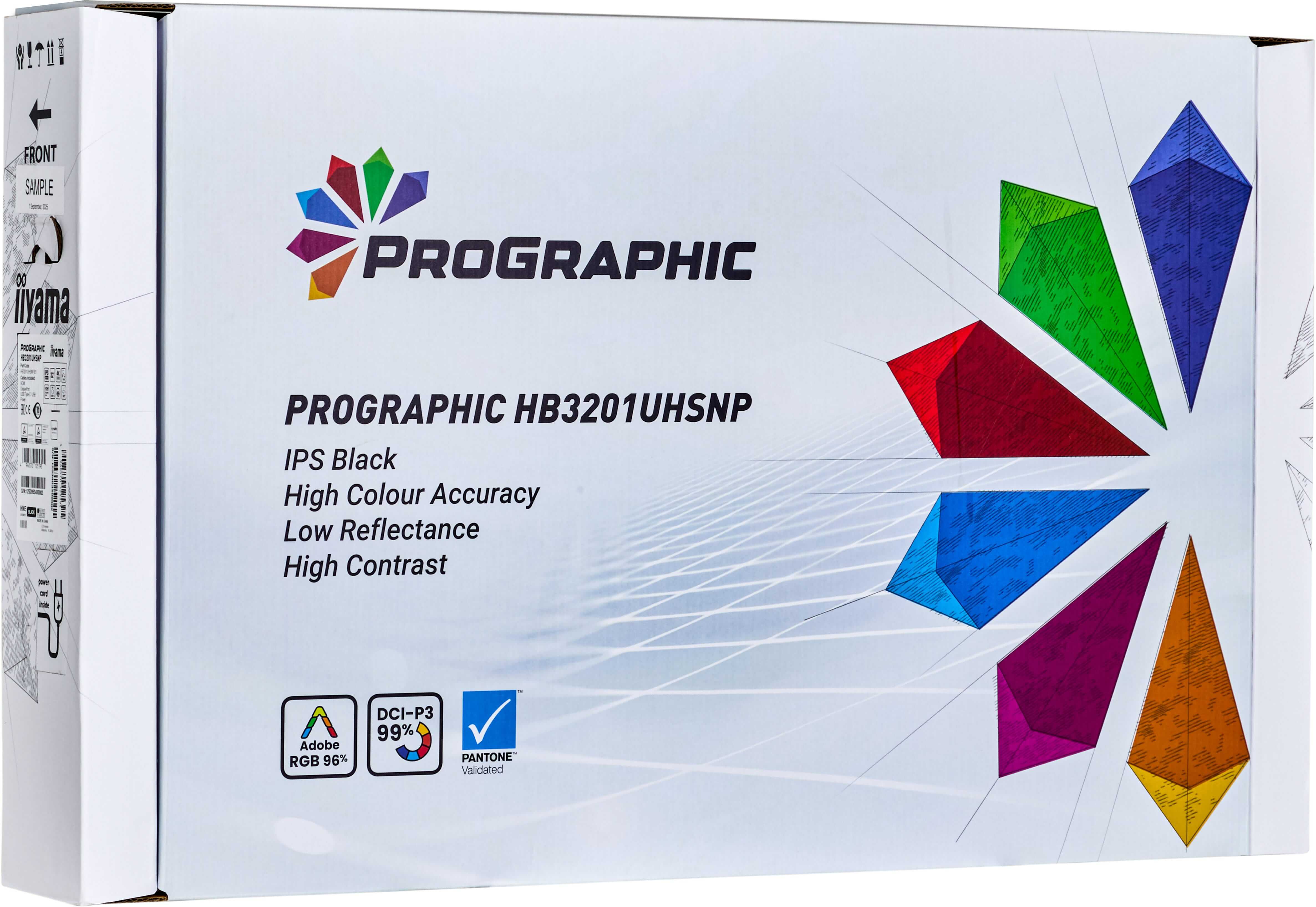 Iiyama ProGraphic HB3201UHSNP-B1 | 32" 4K Kreativmonitor – maximale Farbtreue, IPS Black 2.0, USB-C & KVM