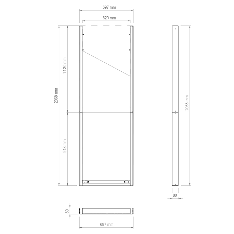 Hagor 1917 | Bodenmontagesystem speziell für Samsung OM46N-D