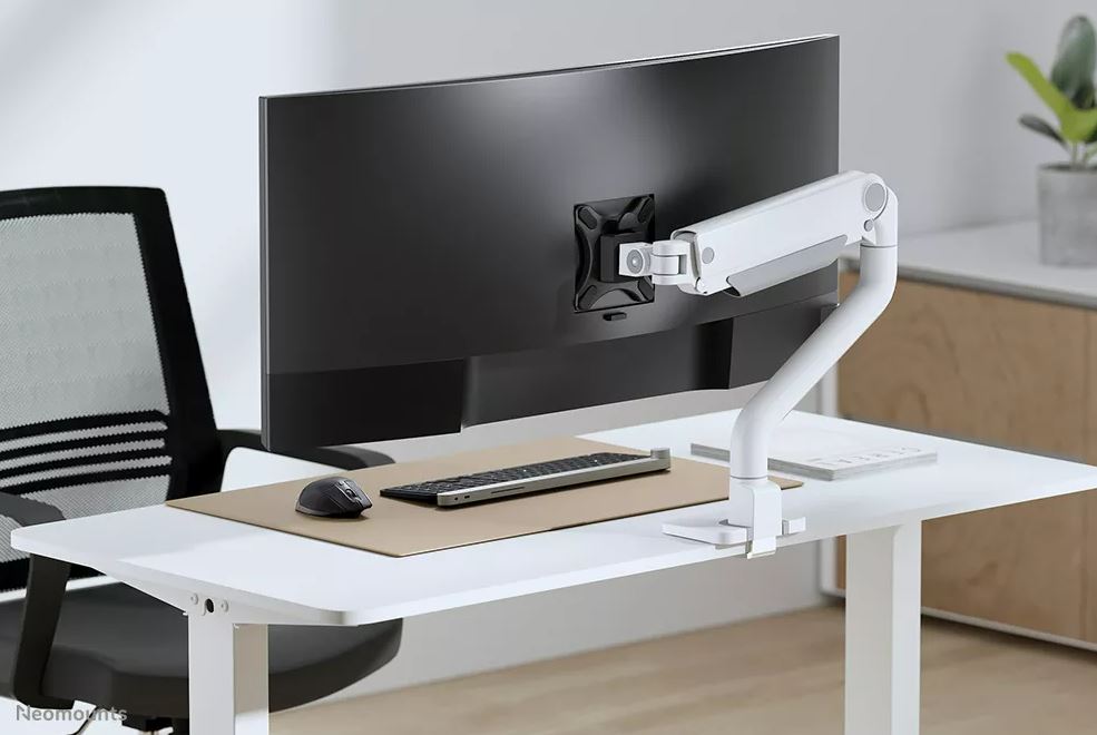 Neomounts DS70S-950WH1 Monitorarm 17-49" - Gasfeder - Topfix - 180°-Stopp Farben: Weiß / Monitor Anzahl: 1
