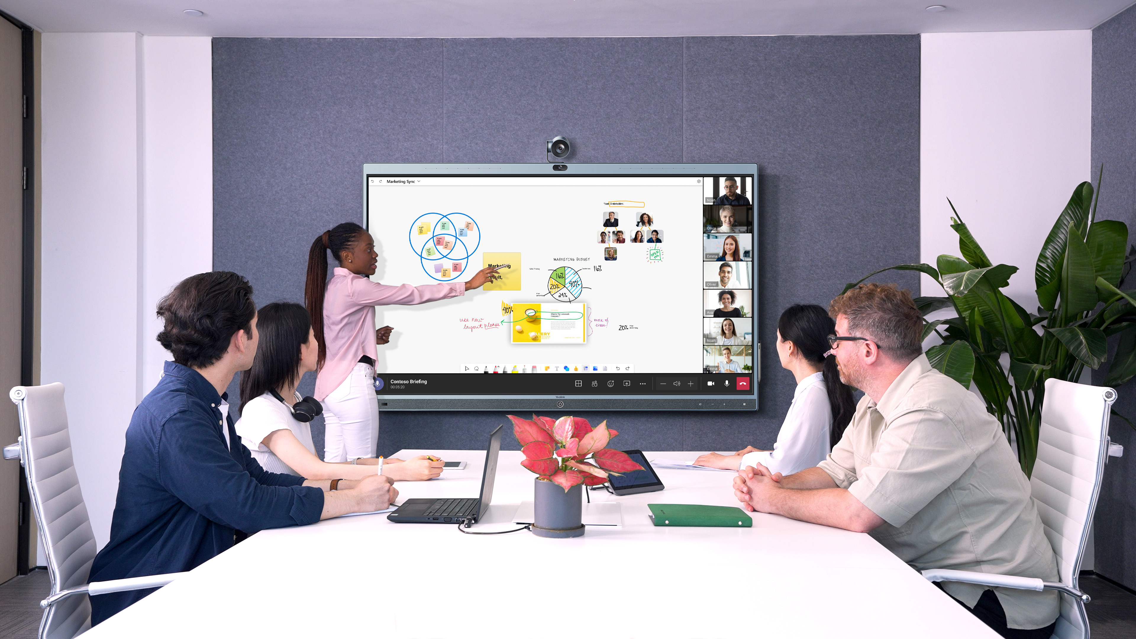 Yealink Meetingboard MB65-A001 | 65" | NEW Microsoft-Collaboration Board | Schwarz