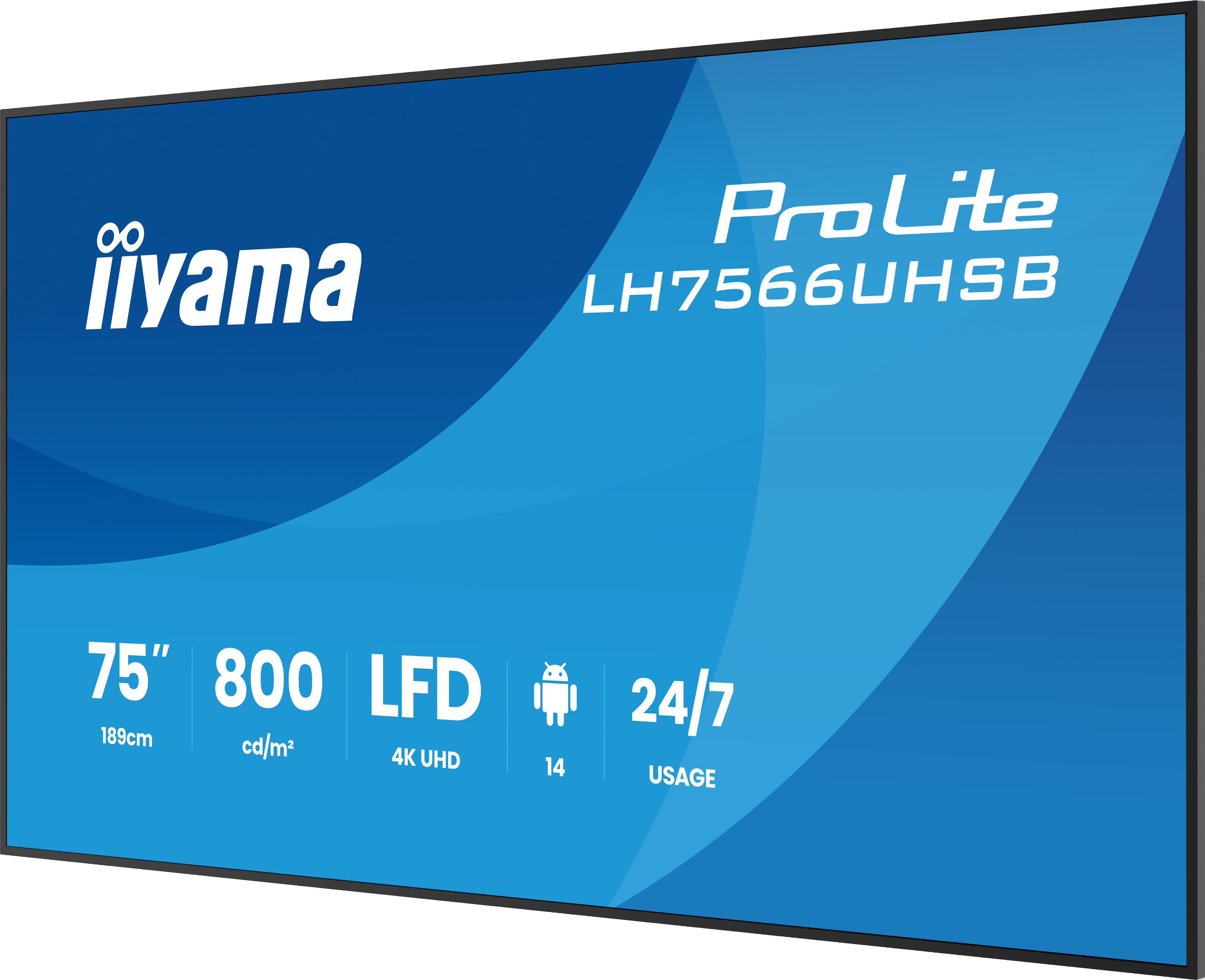 Iiyama ProLite LH7566UHSB-B1AG | 75" | 4K | Indoor Display