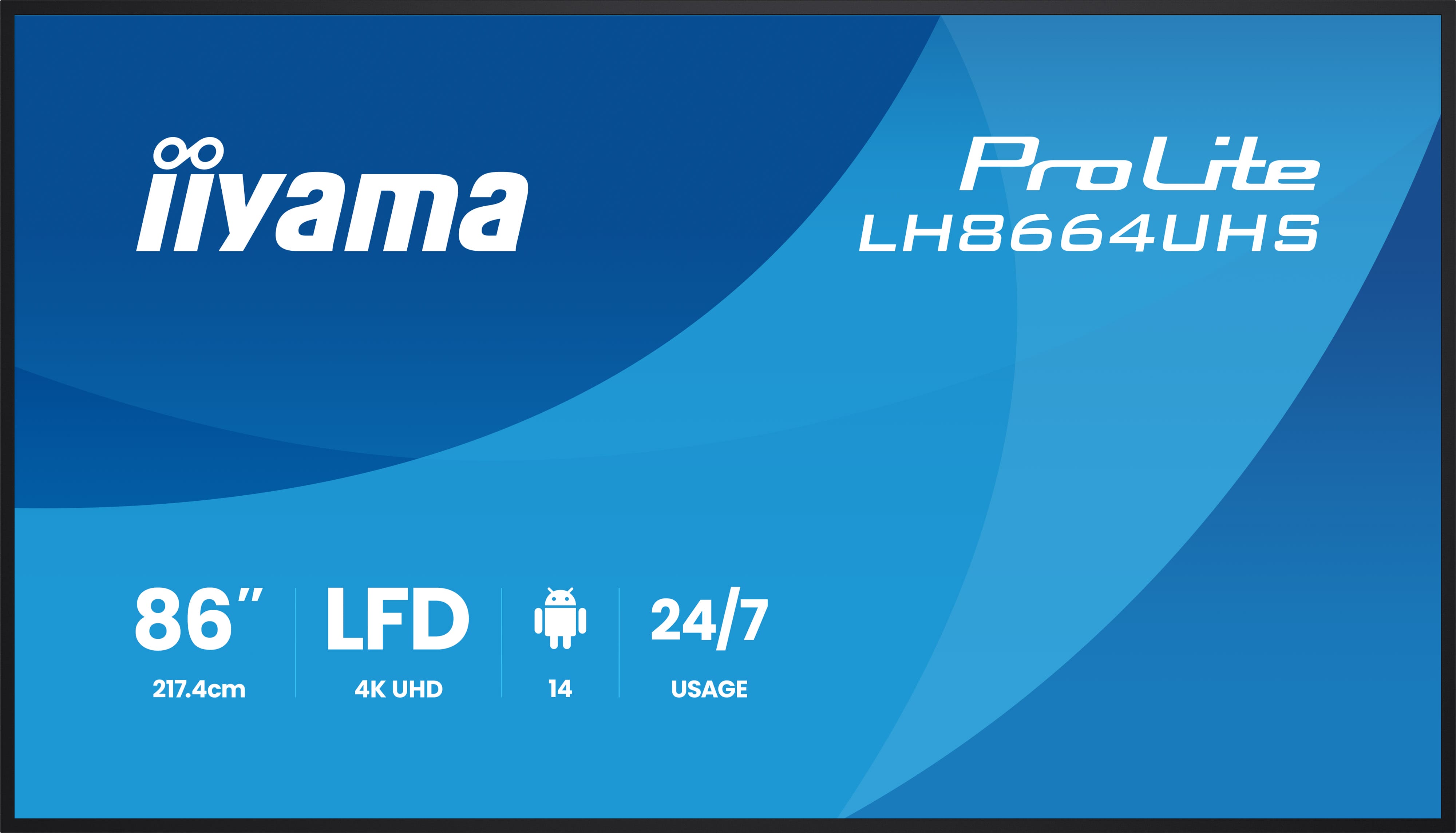 Iiyama ProLite LH8664UHS-B3AG  | 86" 4K Display für Business und Digital Signage mit Content-Management