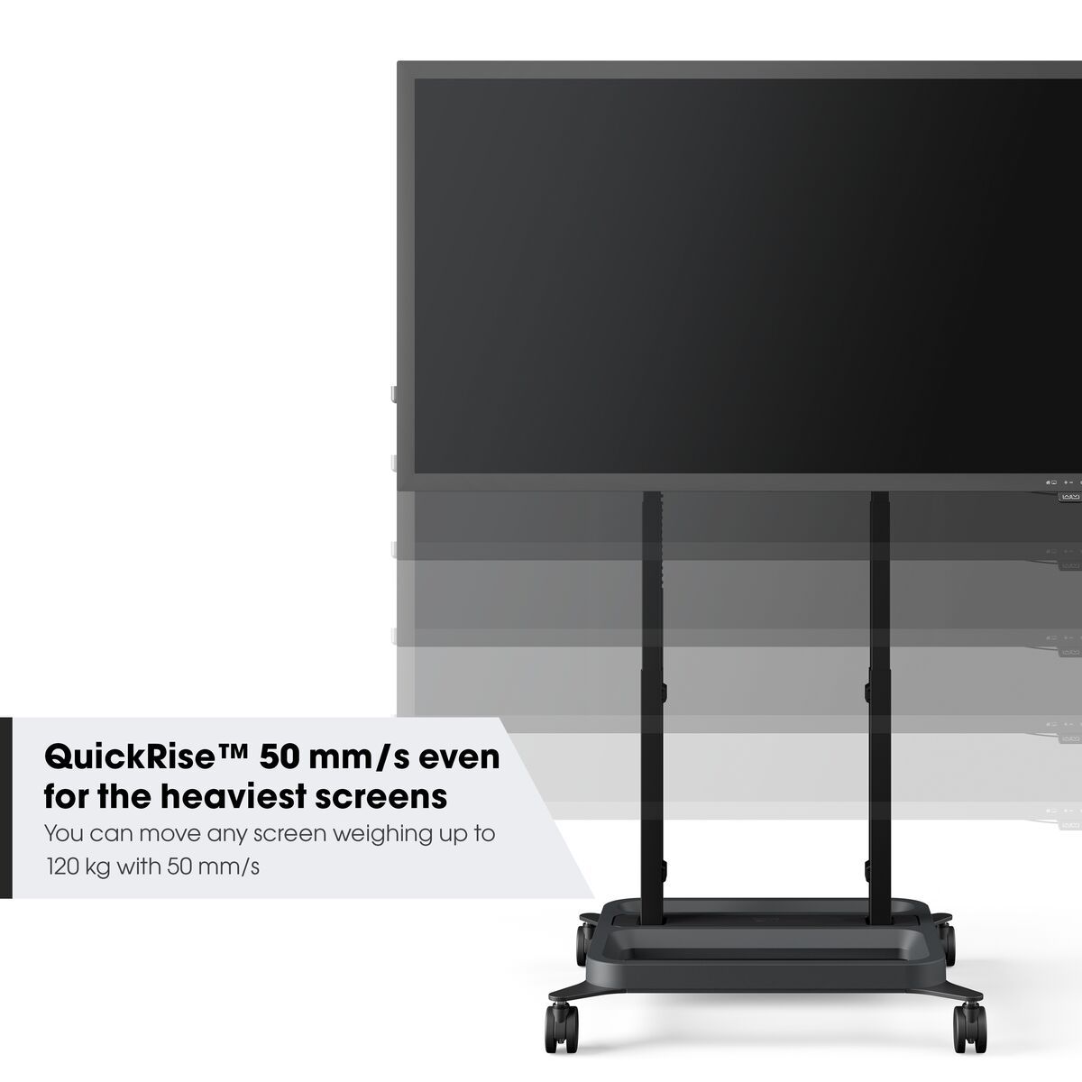 Vogels RISE 5205 Rollwagen mit motorisiertem Display-Liftsystem | 43" - 86" Vogels RISE 5205 Rollwagen mit motorisiertem Display-Liftsystem | 43" - 86"