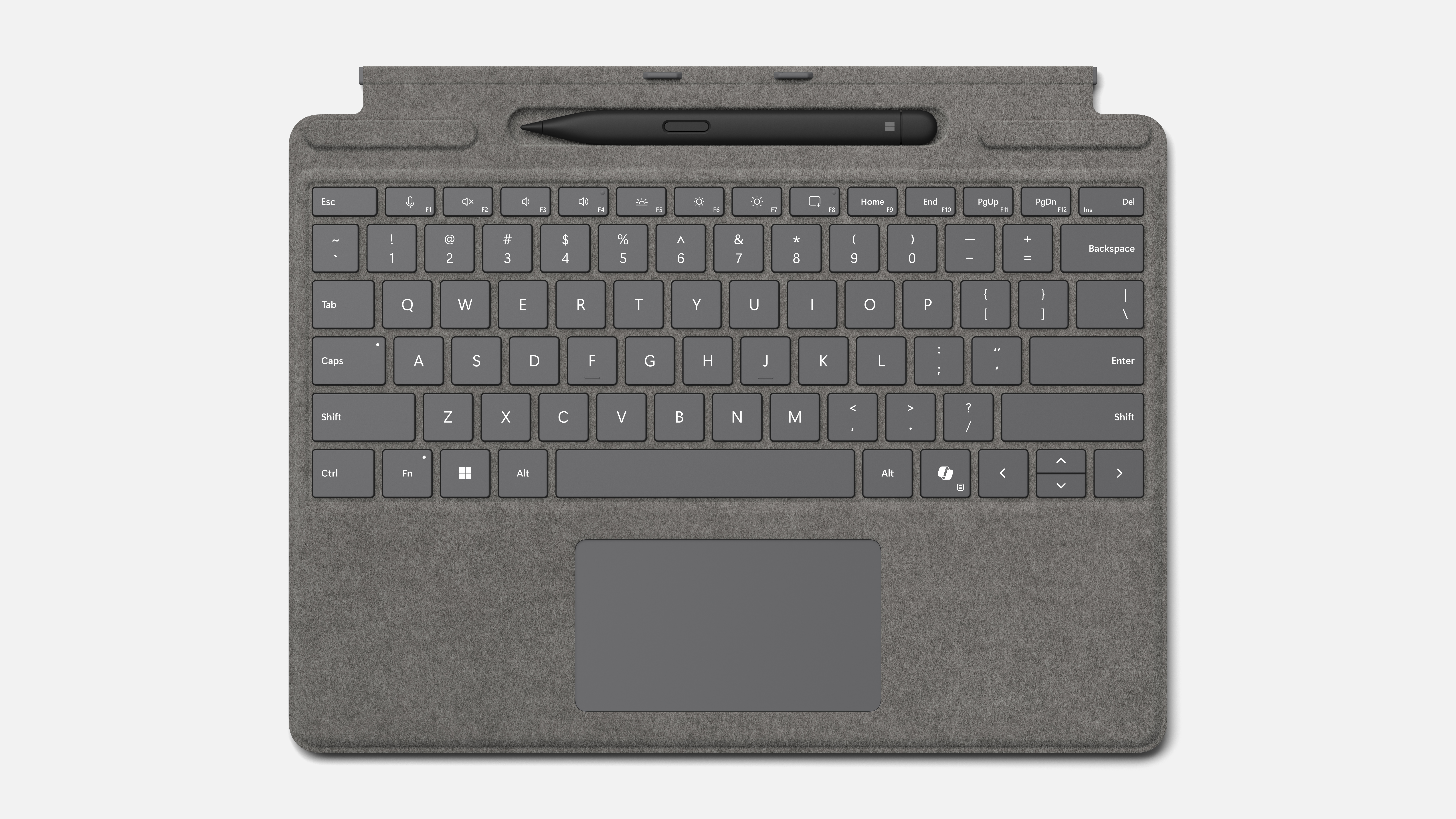 Microsoft Surface Pro Signature Keyboard Copilot + Slim Pen 2 | Platin Art des Zubehörs: Cover + Stift / Farben: Platin