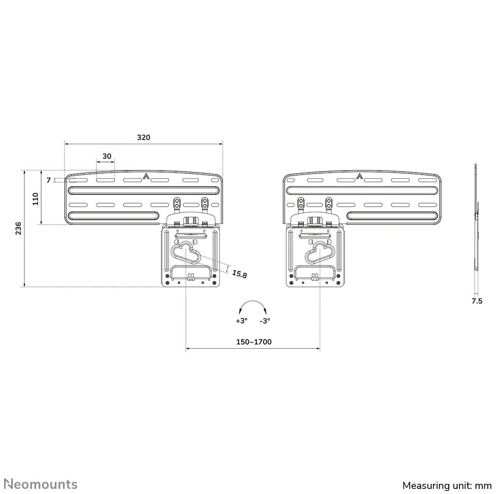 Neomounts WL30-265BL1 | 45" - 85"