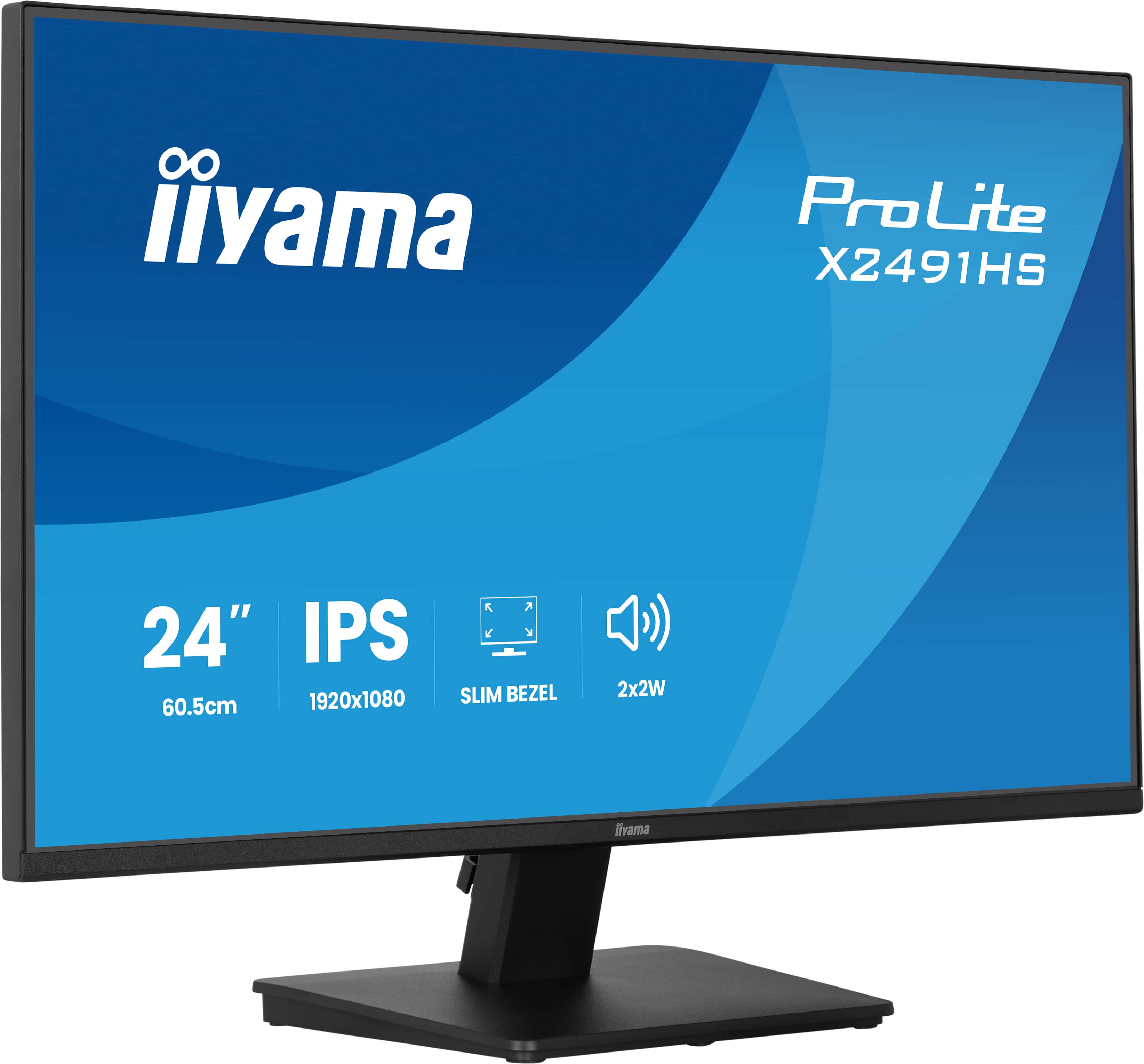 iiyama ProLite X2491HS-B1 | 24" IPS Monitor Full HD 120Hz USB-Hub Lautsprecher Ergonomisch