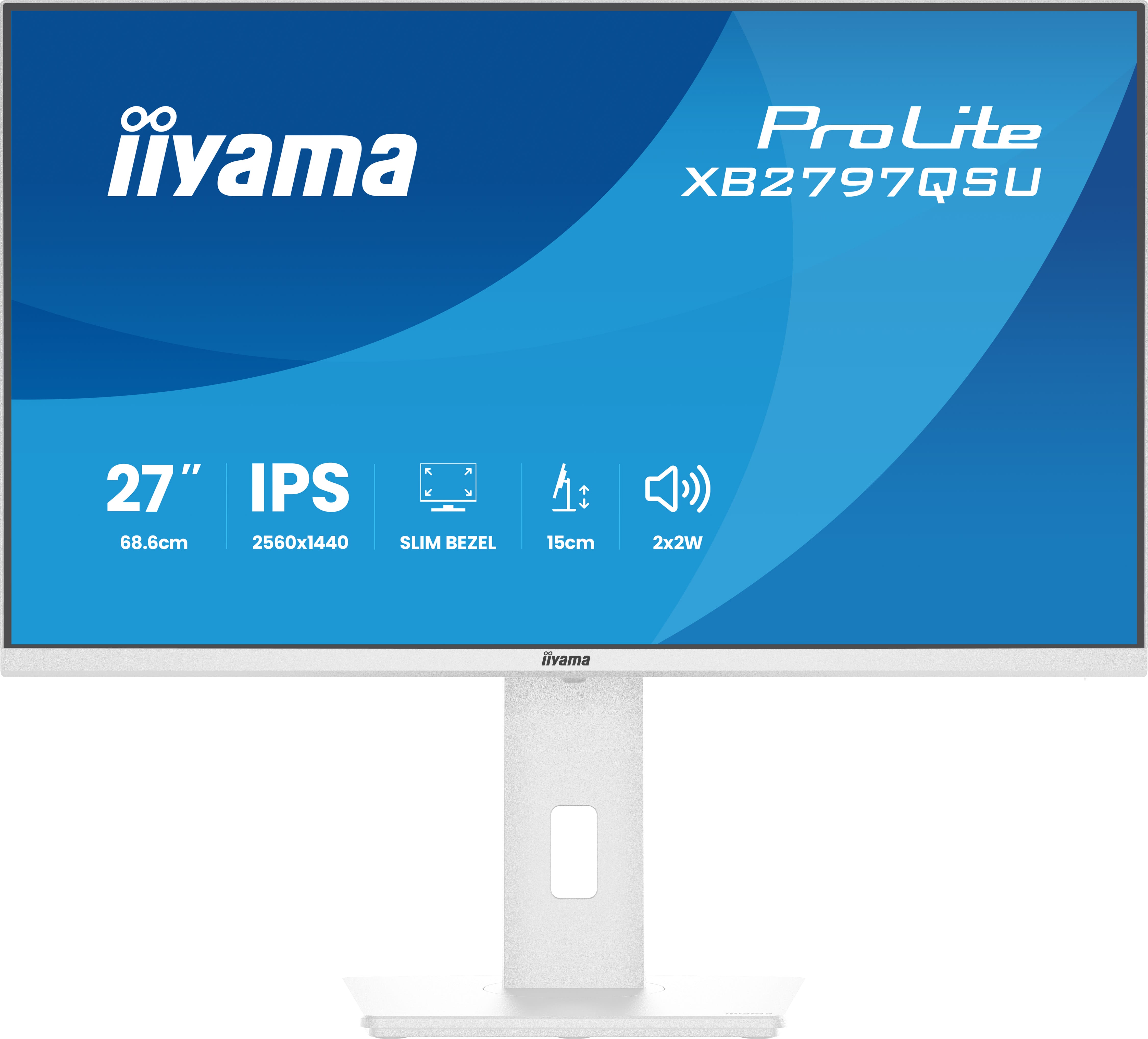 Iiyama ProLite XB2797QSU-W1 | 27" QHD IPS Monitor ergonomisch & USB-Hub