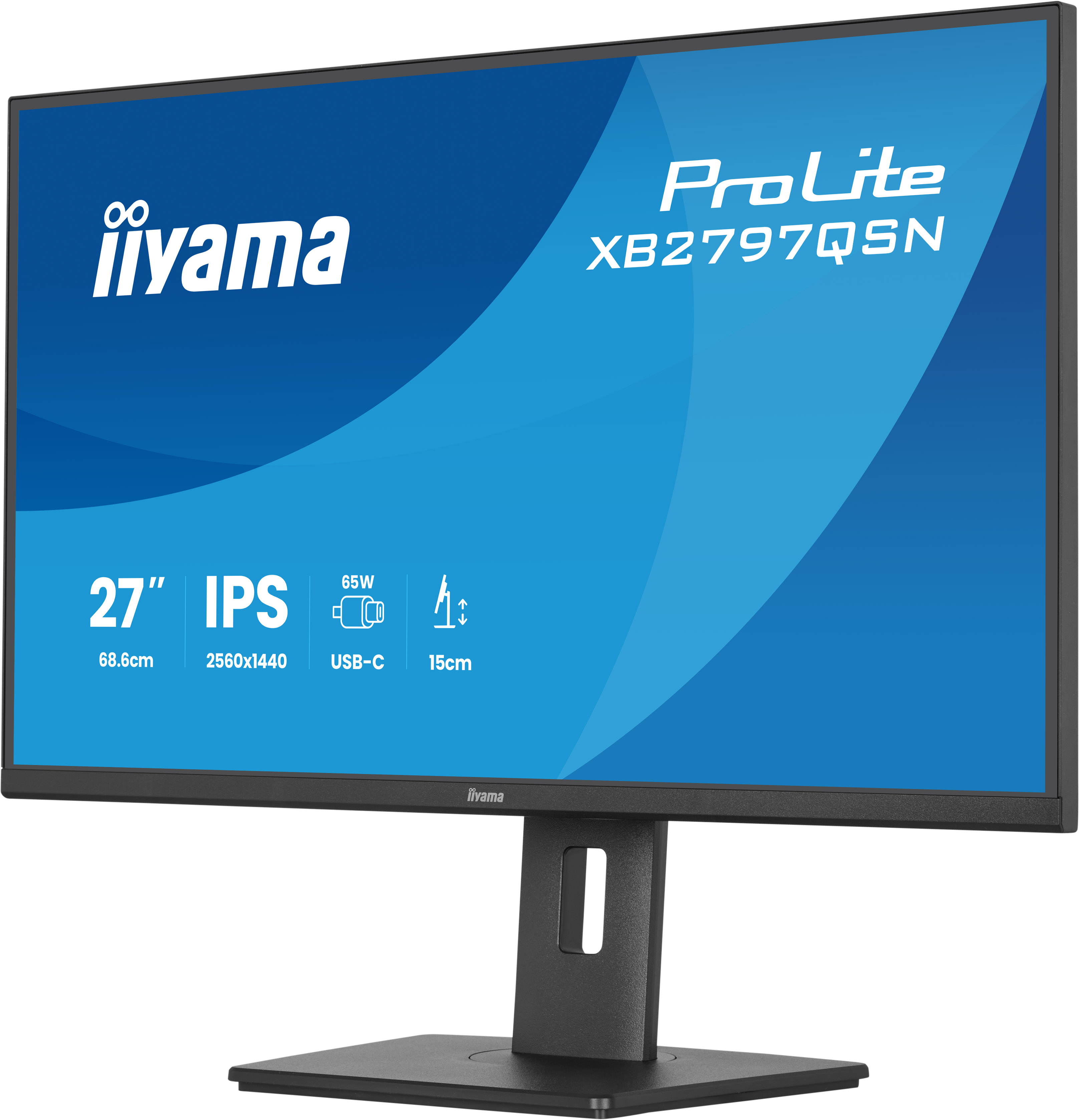 Iiyama ProLite XB2797QSN-B1 | 27" | QHD IPS USB-C Docking Monitor
